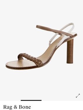 Rag & Bone Infinity Sandal in Tan and White, size 8